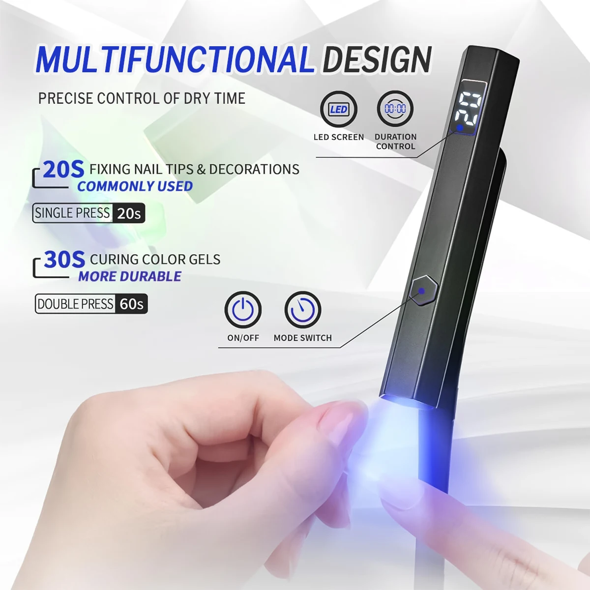 Secador de uñas de mano, lámpara de Gel, esmalte de uñas pequeño, Mini pegamento adhesivo portátil de secado rápido, lámpara Led USB, herramienta de manicura, Detector UV