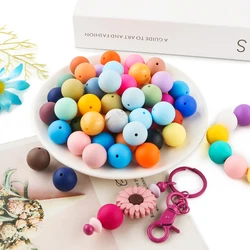 Kovict 20/30Pcs/Lot 15/19mm Round Silicone Beads Pearl Loose Beads For Bracelets DIY Jewelry Making Handmade Accessories