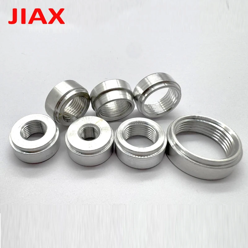 6061 Aluminum Weld Nut 1/4 NPT 1/2NPT 3/8NPT 1/8NPT M16 M18 Female Thread for Car Fuel Tank Bung Fitting Adapter Auto Part