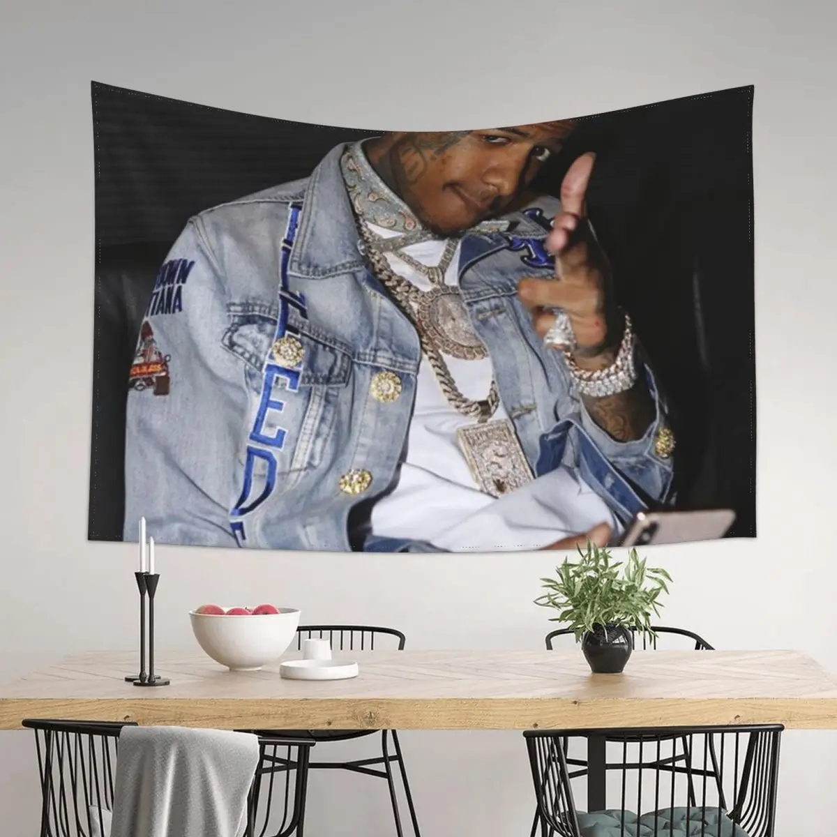

Blueface Photograph Tapestry Room Decor Aesthetic Aesthetic Decoration Home Decoration Korean Room Decor Tapestry