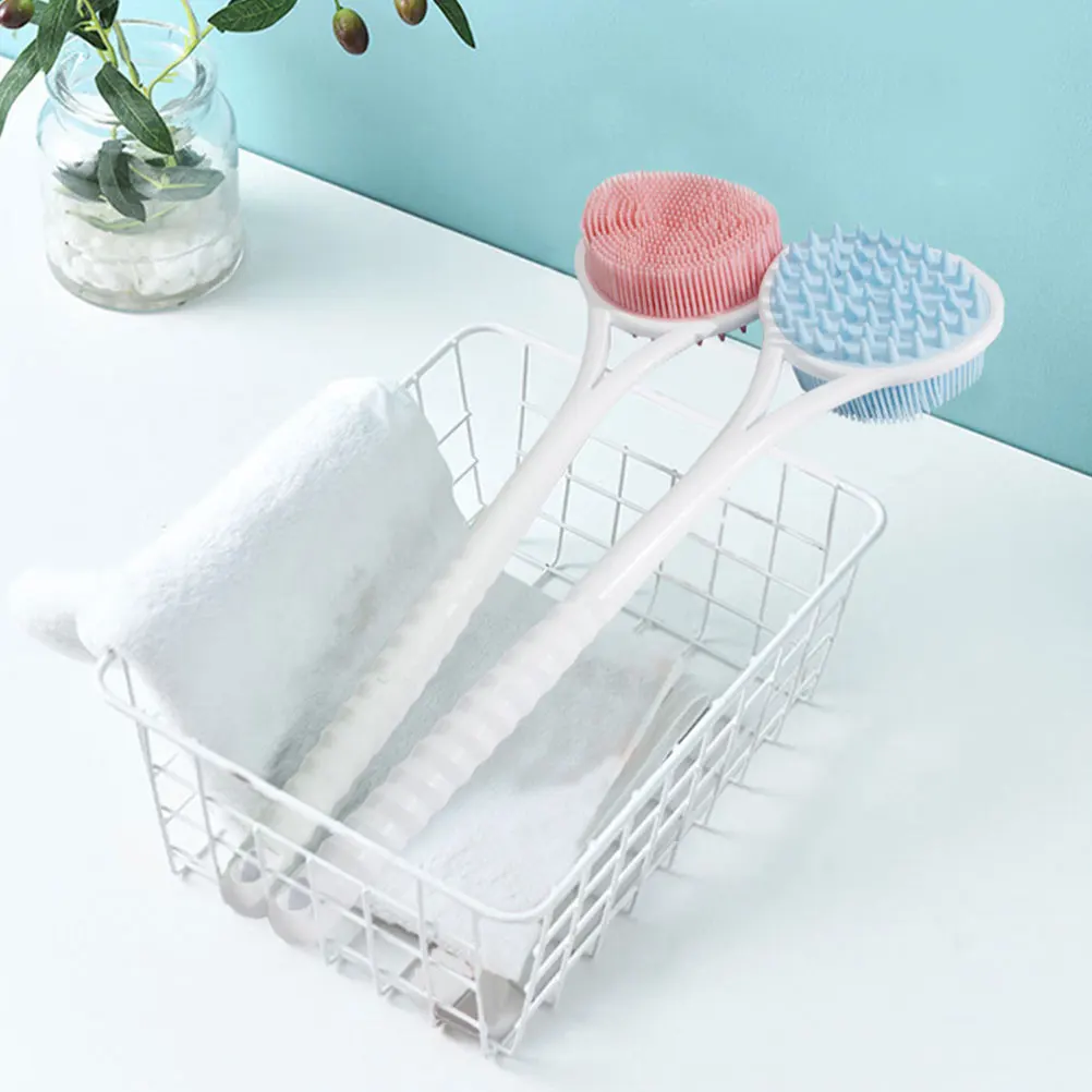 

Silicone Body Long Handle Shower Brush Back Cleanser Bath Exfoliator Gel Man Woman Home Back Brush For Shower For Women