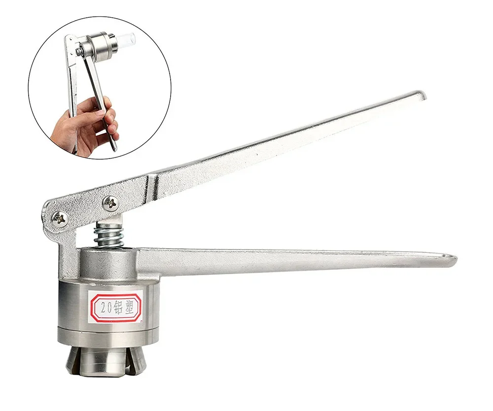 2025 رائجة البيع 20 مللي متر الوجه قارورة المكشكش دليل السدادة المكشكش غطاء زجاجة طبية العقص أداة اليد آلة الختم أدوات يدوية #2