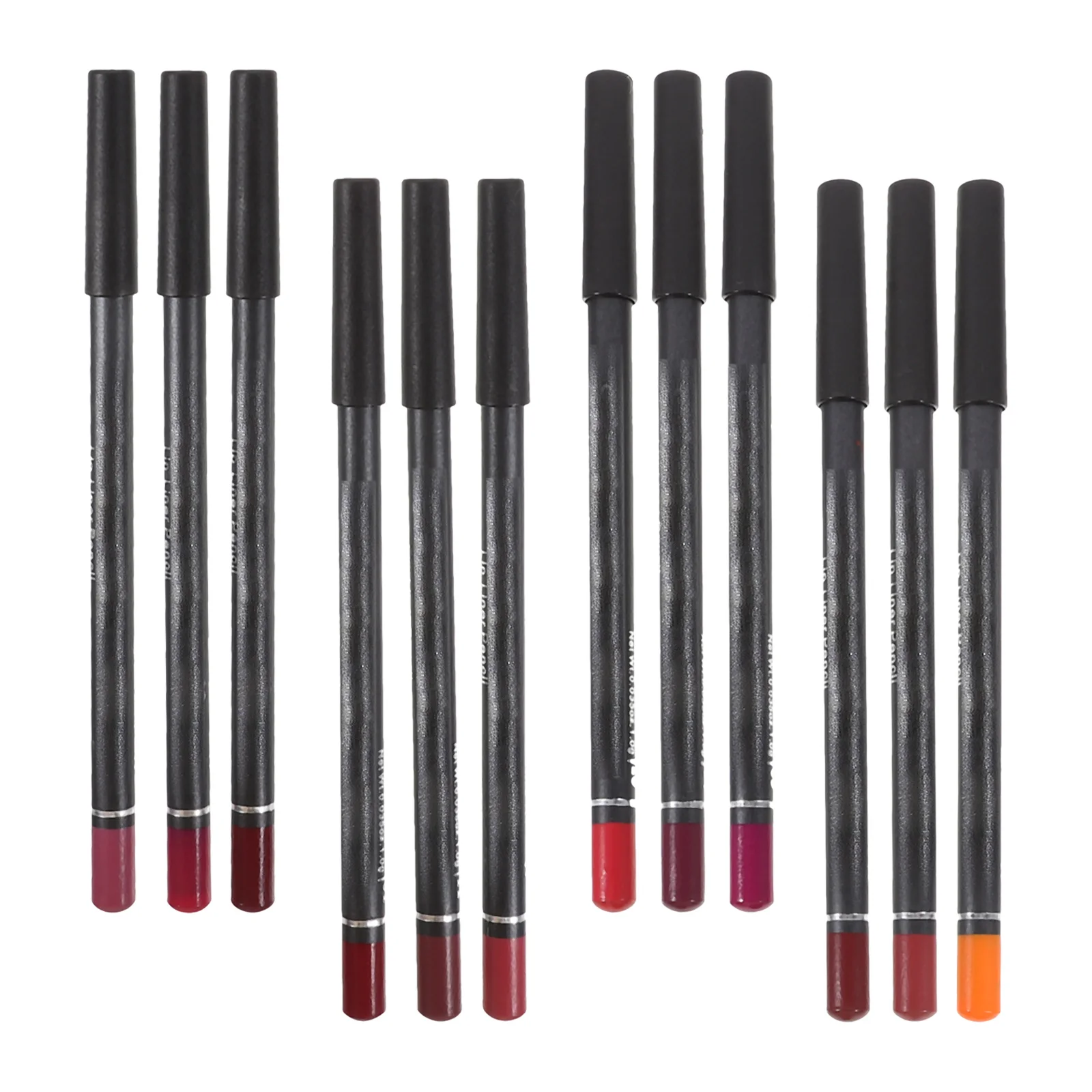 Zestaw 12 sztuk wodoodpornych, długotrwałych kredek do ust, naturalne akcesoria do makijażu, artykuły do makijażu.