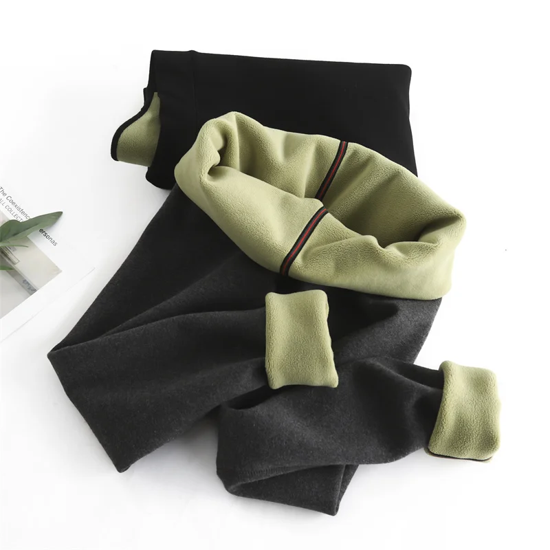 

Утягивающие осенне-зимние женские леггинсы на подкладке Fce для похудения, брюки с девятью точками, теплые хлопковые, полиэстеровые, эластичные волокна