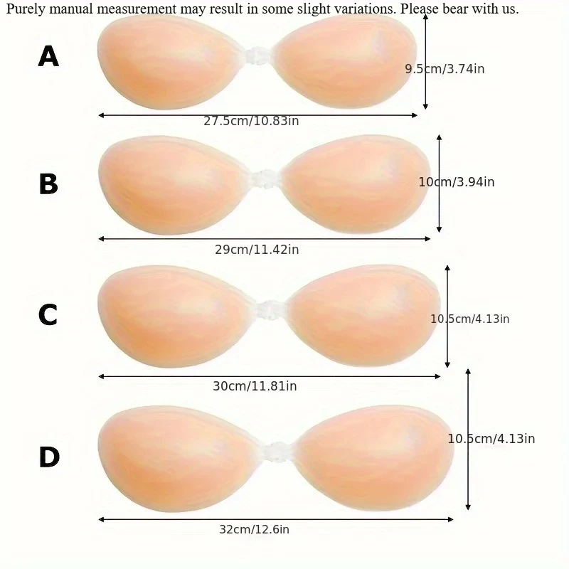 Female Silicone Breast Patch Silicone Invisible Bra Sexy Thickened Push-up Breast Patch Bra Strapless Underwear Silicone Bra - view 6