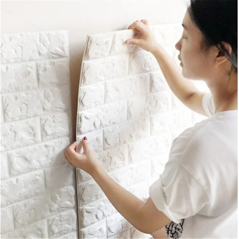 Self-adhesive Wallpaper 3D Stereo Wall Stickers Mosaic DIY Home Decoration Waterproof Anti-wet Wall Decals