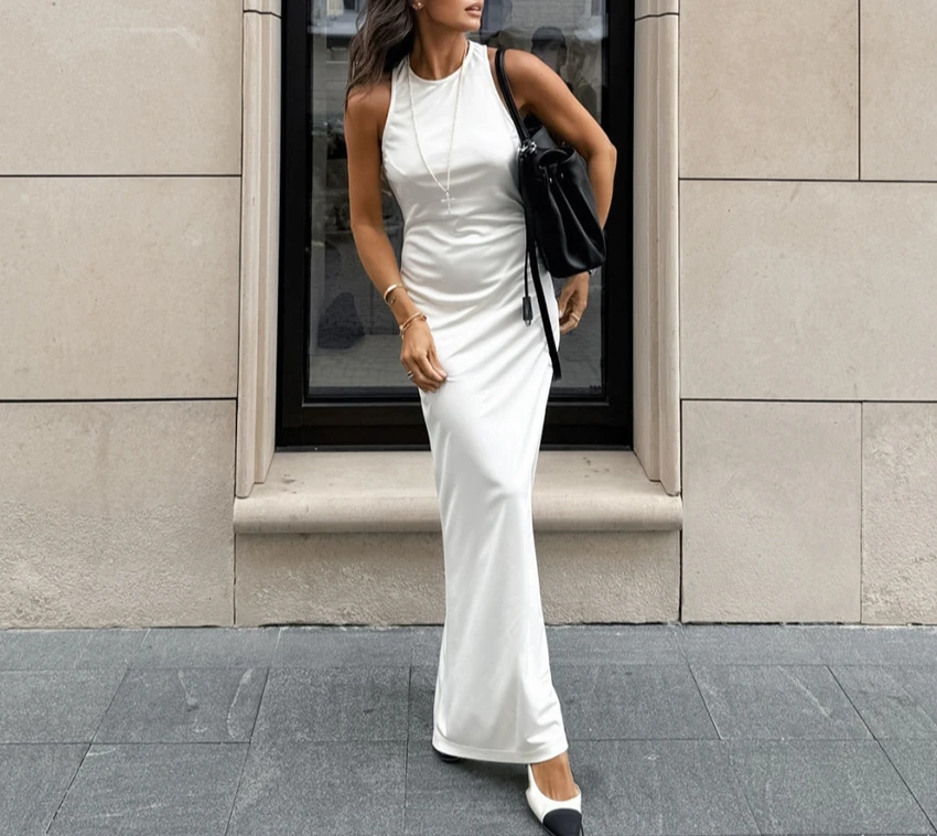 سترة داخلية فستان عالي الخصر لصيف 2025، تصميم جديد، تنورة طويلة عصرية #4