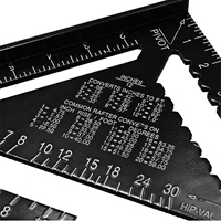Triangle Angle Ruler 12 inch Metric Aluminum Alloy Angle Protractor Triangular Measuring Ruler Woodwork Speed Square Triangle