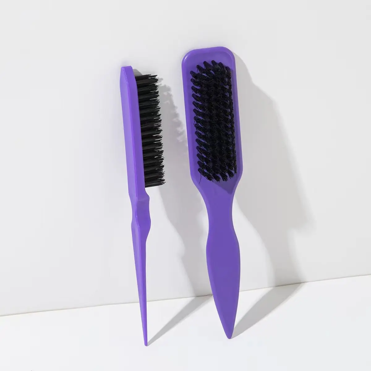 

2-Piece Slick-Back Hair Brush Set - Smooth Edges, Tame Flyaways, Unisex Fine/Medium Hair