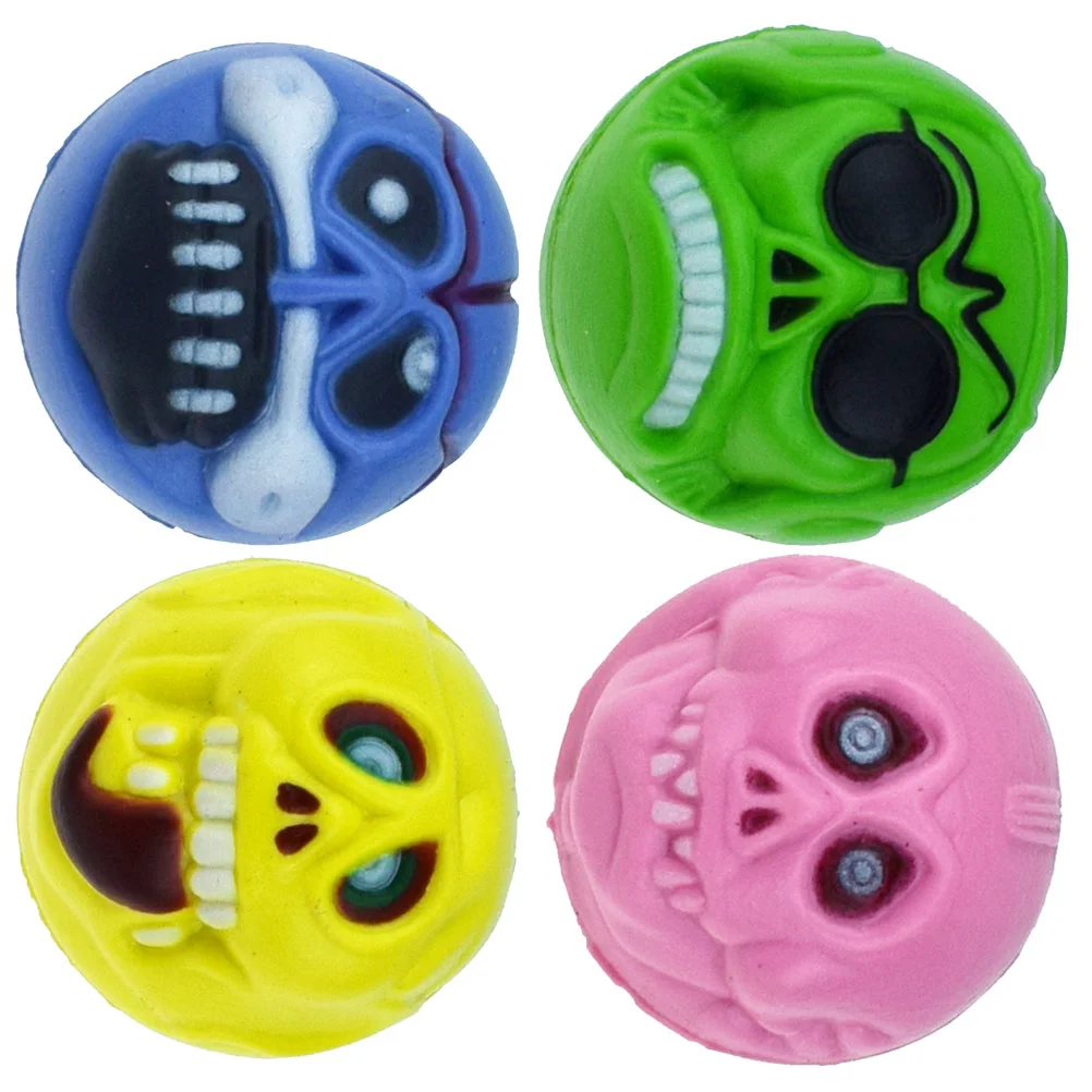 4 Pcs Party Supplies Jumping Balls Halloween Props Filling Rubber Elastic Bouncy Child