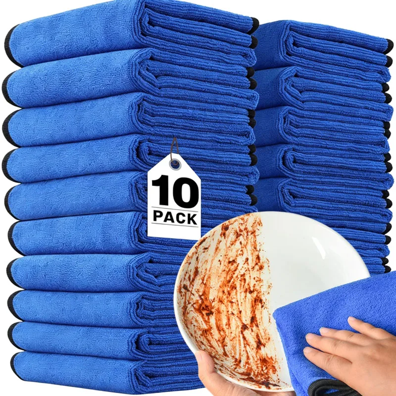 Microfiber Car Washing Towel Soft Quick Drying Windows Mirrors Wiping Rags Home Double Layer Cleaning Cloths