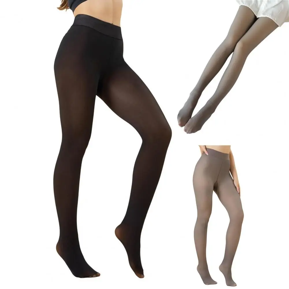 Thickened Warm Solid Color Tights Leggings High Waist Elastic Stockings Sexy Pantyhose Winter Female Legging Large Size Stocking