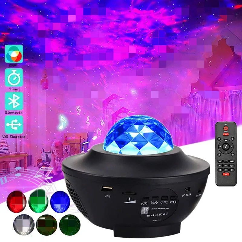 Meyuge Cosmic Lighting Mini Aurora Moon Planet Water Surface LED Night Light Lighting/Table Lamp Night Light