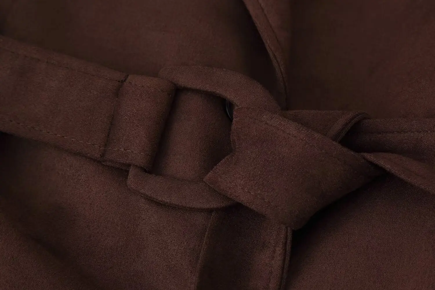 المرأة ريترو شيك براون الجلد المدبوغ اقتصاص خندق سترة مع حزام الإناث بدوره إلى أسفل طوق الدانتيل متابعة الخريف الشتاء ملابس خارجية سترة حريمي