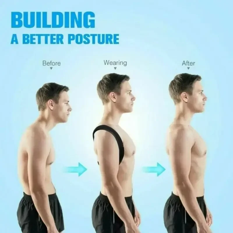 Adjustable Back Shoulder Posture Corrector Belt Clavicle Spine Support Reshape Your Body Upper Back Brace For Home Office Sport