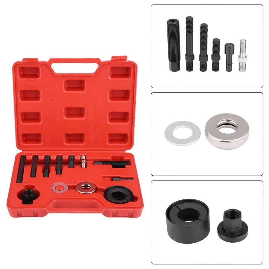 

Pulley Puller Remover Installer Set for GM Chrysler Ford Power Steering Alternators Hand-held Car Disassembly Tool 12pcs