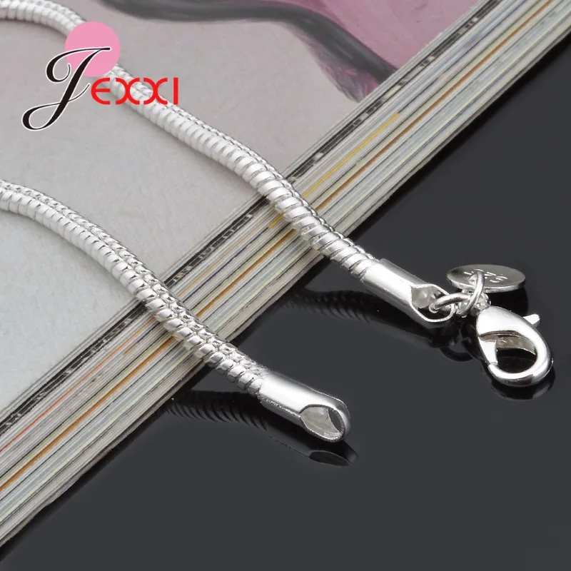 Collar de cadena de plata de ley 925 para mujer y niña, joyería clásica de moda para regalo de cumpleaños, gran oferta, 2023