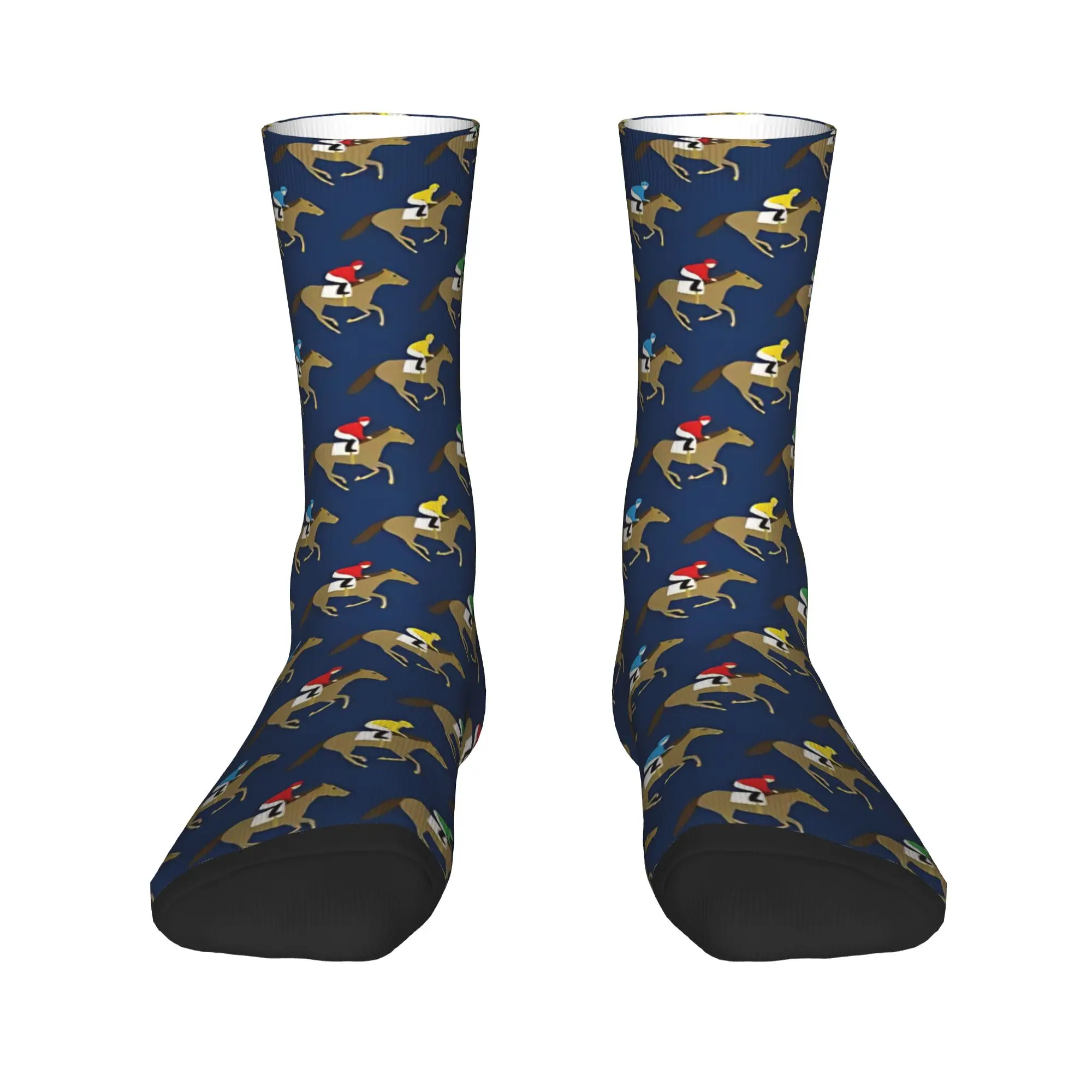 Horse Racing Jockeys    Socks  Non-Slip Stockings Couple Quality Outdoor Socks Winter Funny Custom Socks
