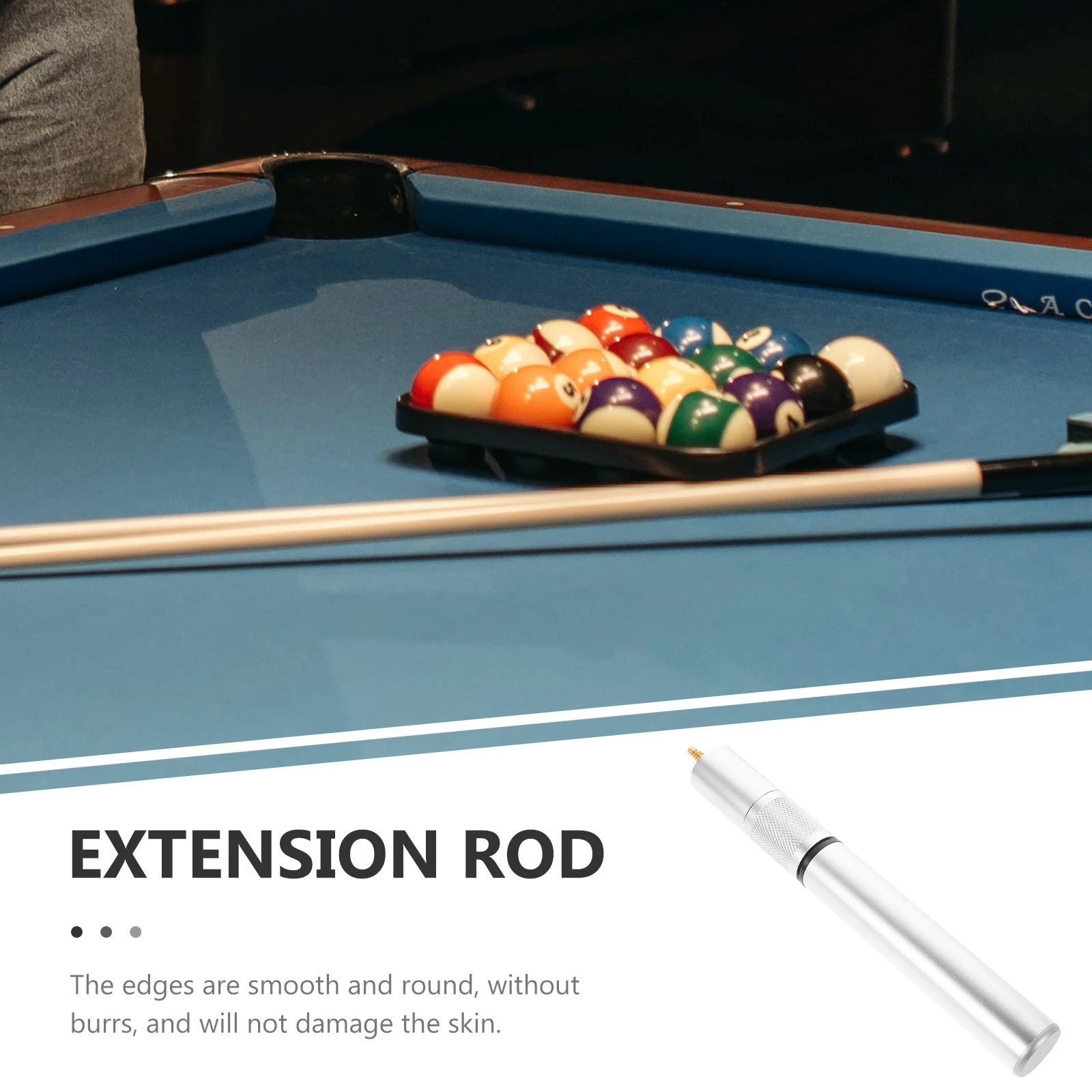 

Strong Lightweight Aluminium Cue Extender Replacement Smooth Round Edges for Comfortable Play Billiard Accessory Gift Idea