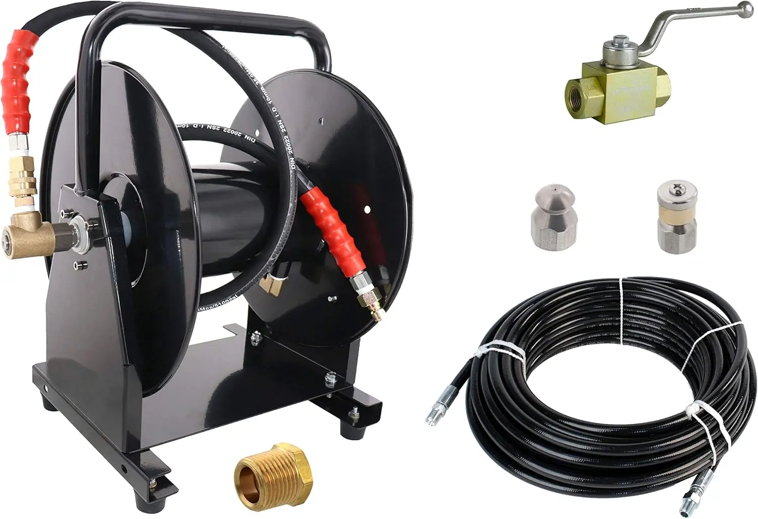 Scheiffer Sewer Jetter Kit - Ball Valve Hose Reel 1/4