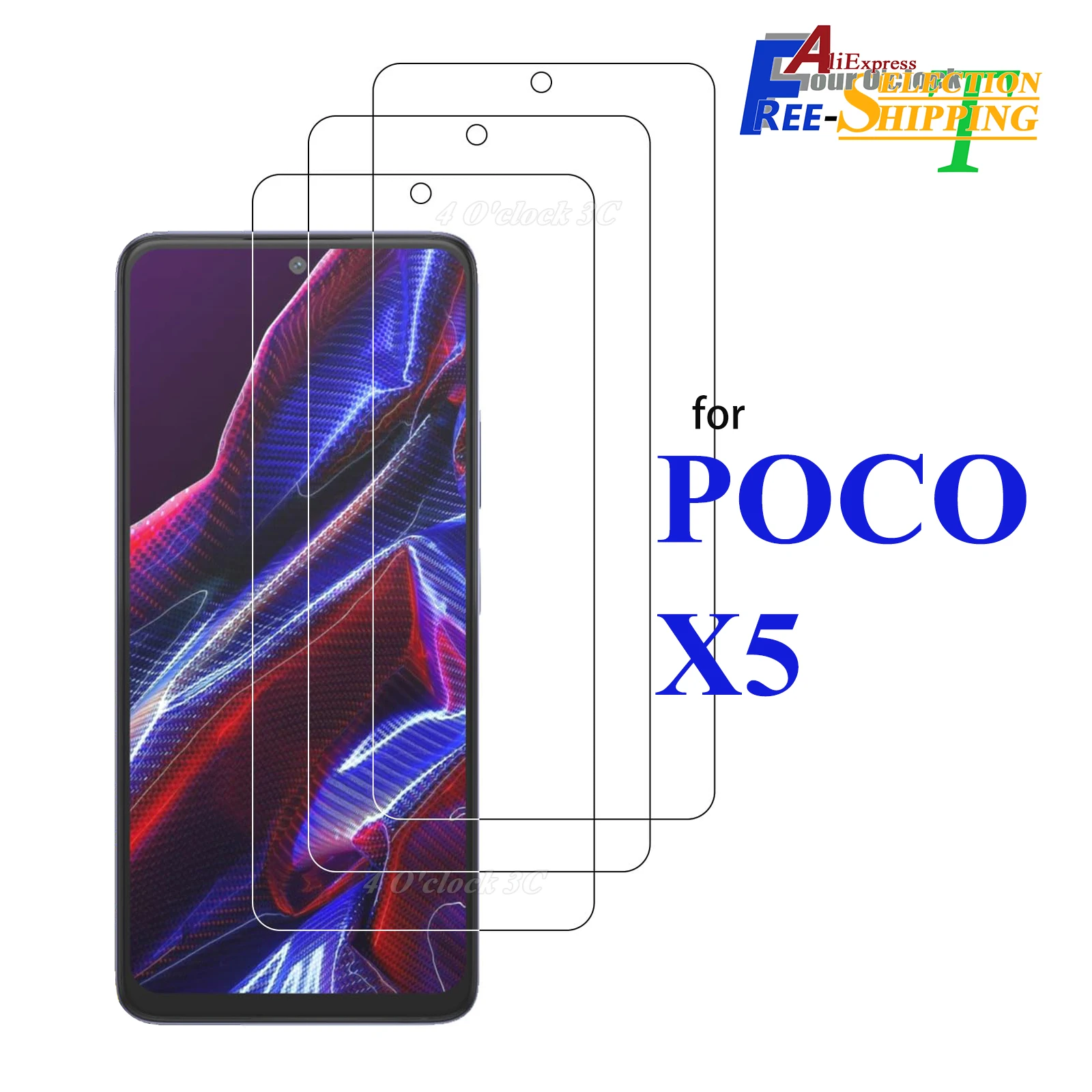 

For XIAOMI POCO X5 Screen Protector Tempered Glass Crystal Mica 9H HD Clear Transparent Case Friendly Anti Scratch