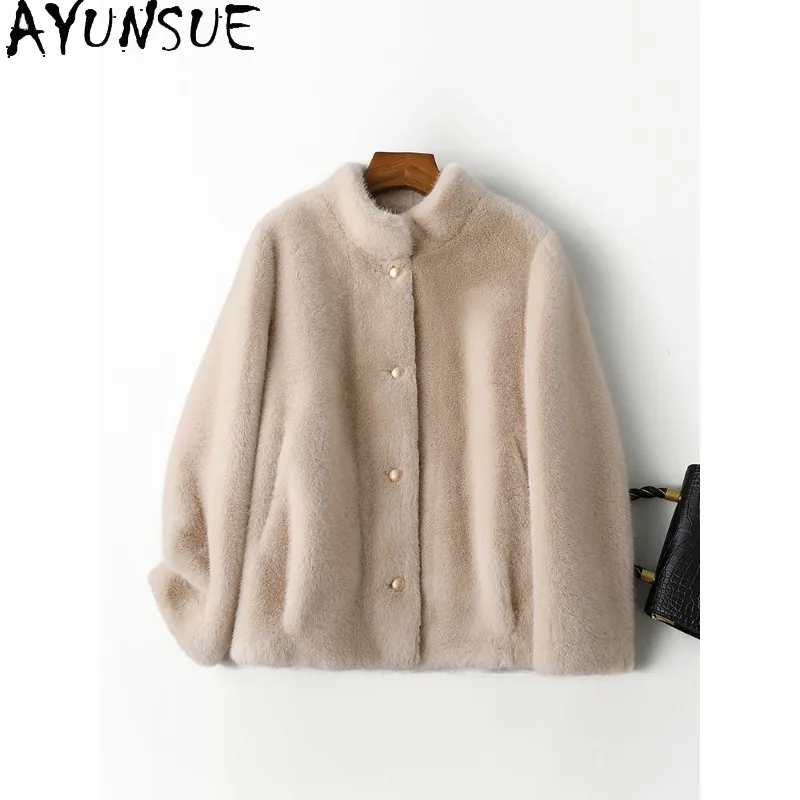 

AYUNSUE Coat for Woman 2025 New in Coats & Jackets Winter Clothes Korean Fashion Style Clothing for Woman Damen Winterjacke