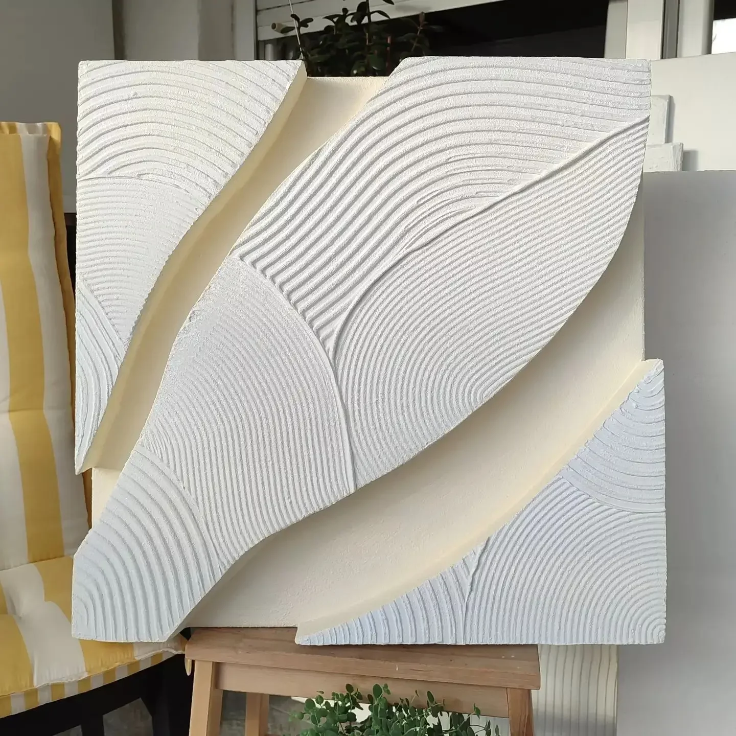 with a sense of high class, three-dimensional hanging paintings of hand-made wood carving with wabi sandy wind, texture murals