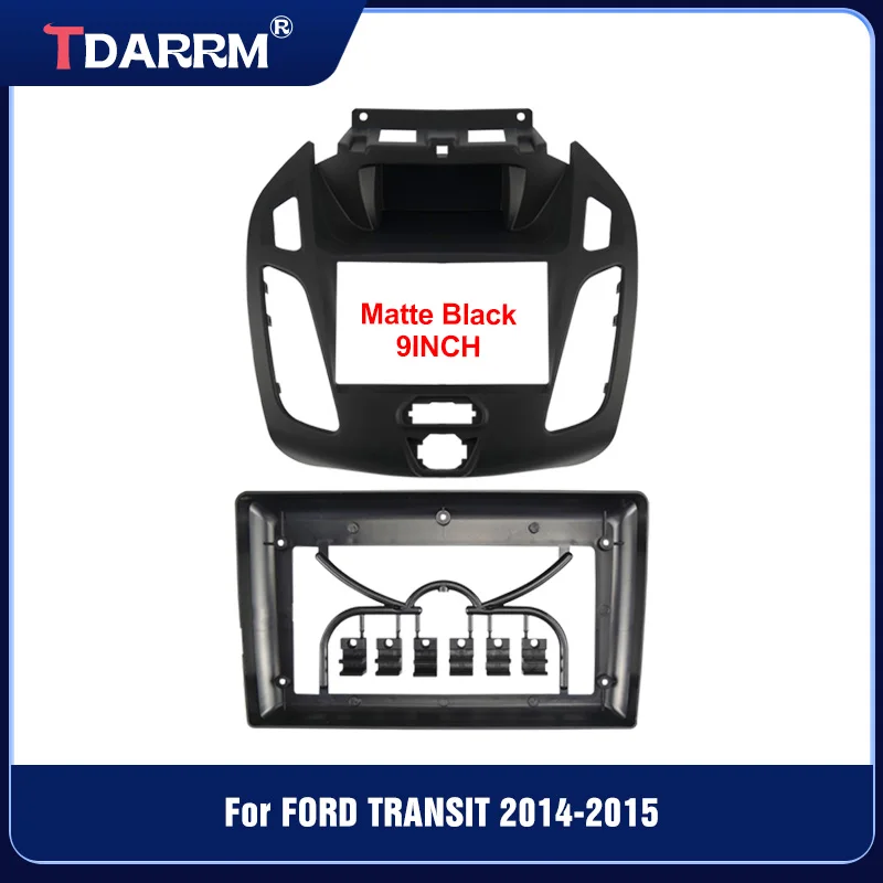 9 INCH Car DVD Player Dash Fitting Panel Frame Kit Car Radio Audio 2DIN Adapterx Fascia For FORD TRANSIT 2014-2015 image 3