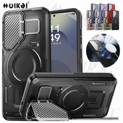 Case For Samsung Galaxy S26 Ultra S25 Ultra S24 A16 A55 A35 Magnetic MagSafe Rotatable Stand Holder Protection Kickstand Covers