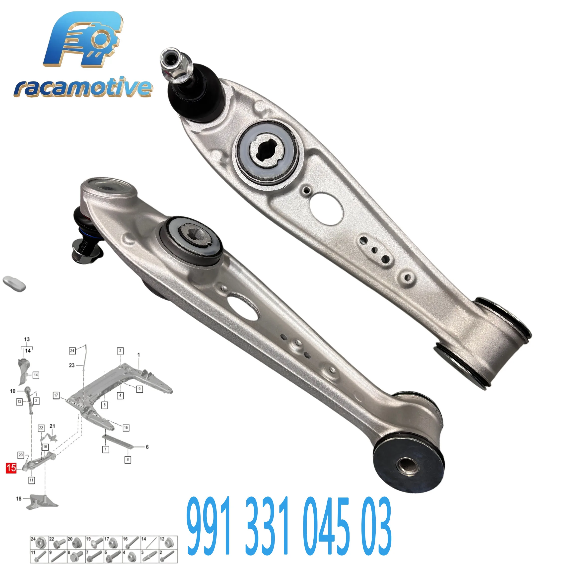 992407151B 992407151D 992407151E 992407151G 992407151F  for Porsche 911 Carrera 992 2019-2024 front lower suspension control arm