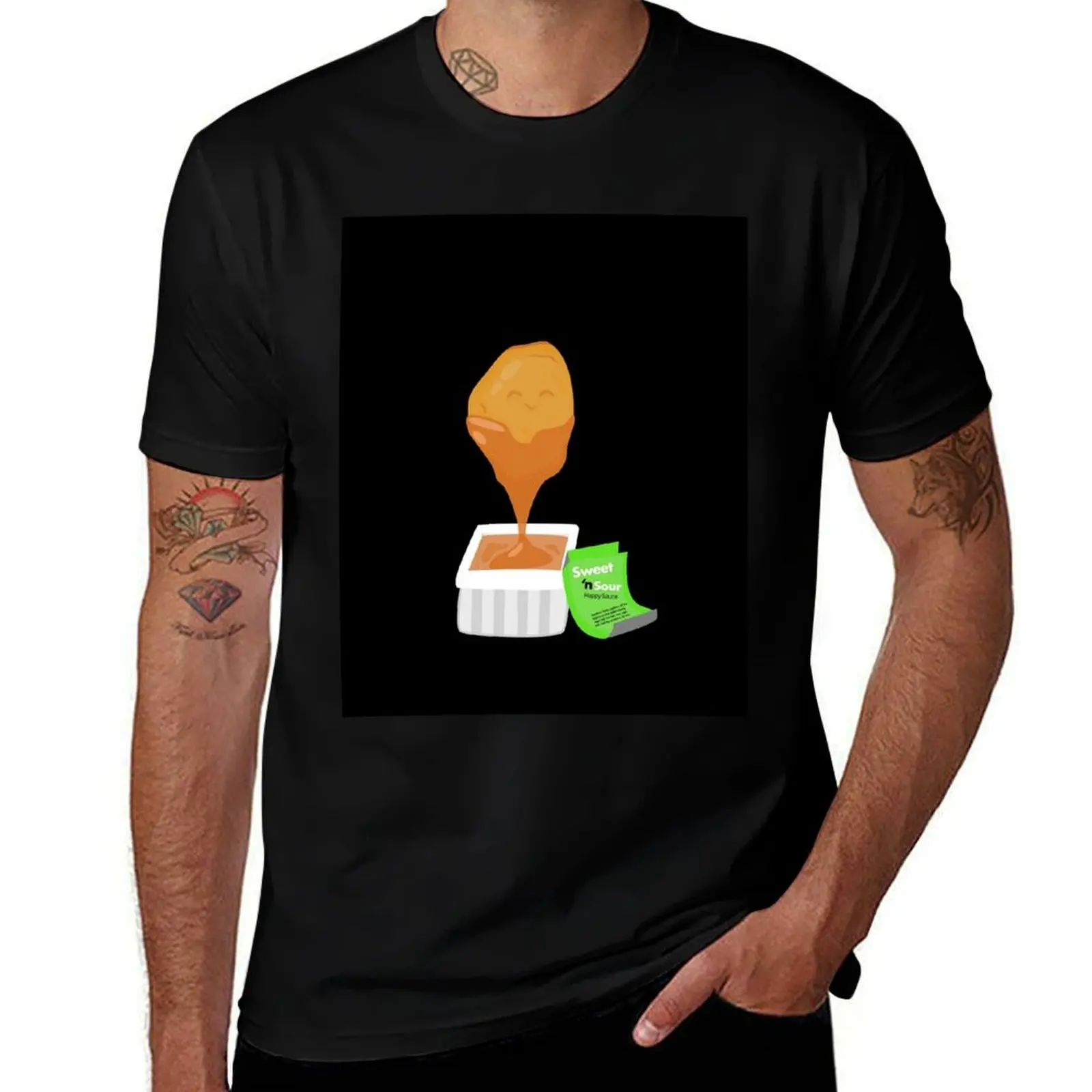 Chicken nugget sweet n sour sauce T-Shirt t shirts for man cotton T-Shirt