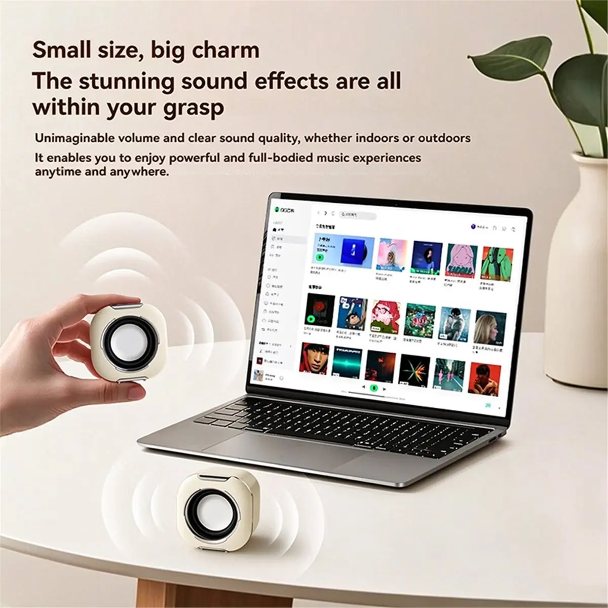 Computer Speakers with Innovative Diamonds Diaphragm, USB Powered HiFi Stereo, Inline Volume Control, Noise Reduction