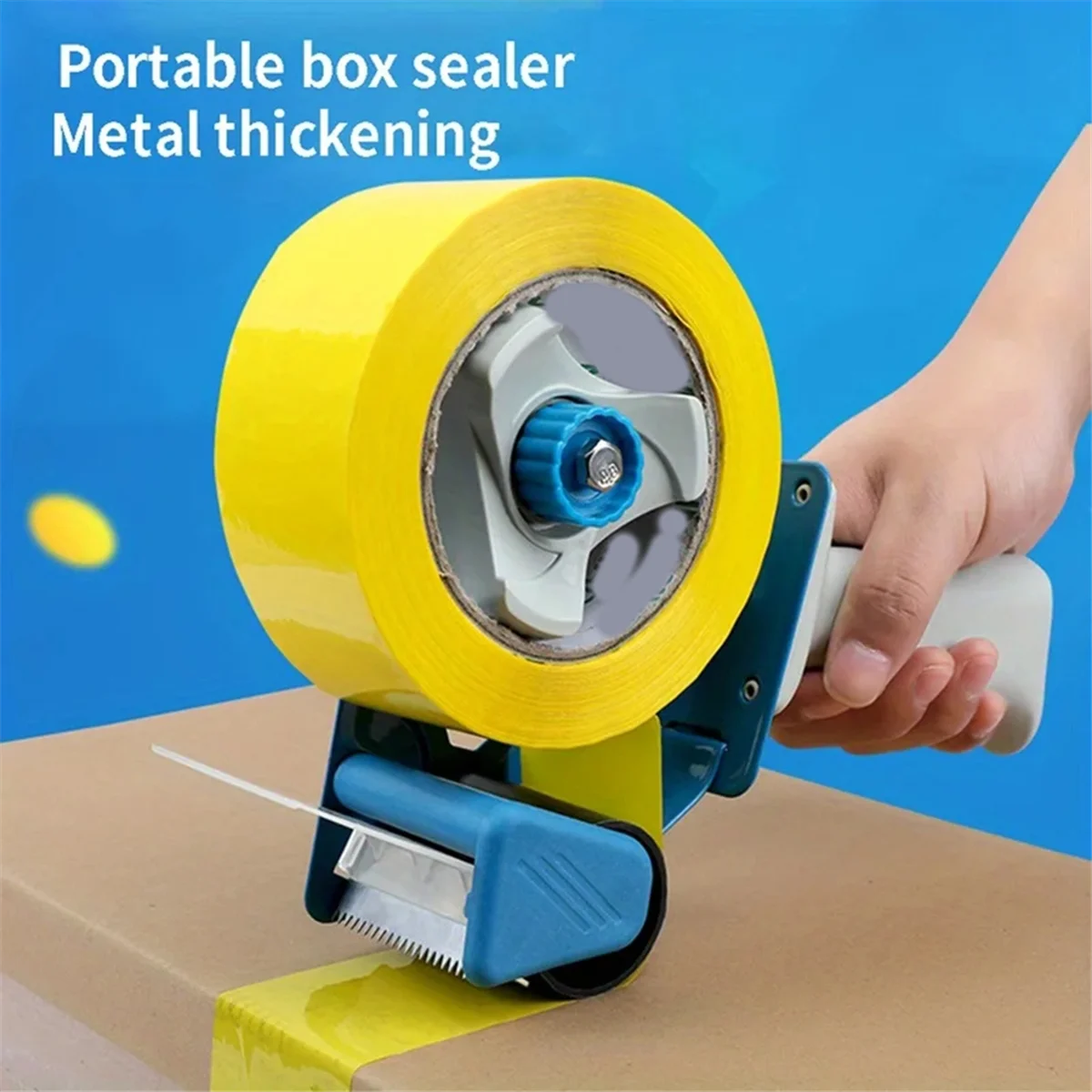 Dozownik taśmy klejącej AA25, możliwość użycia taśmy o szerokości 5 cm, uchwyt na taśmę do pakowania biurowego.