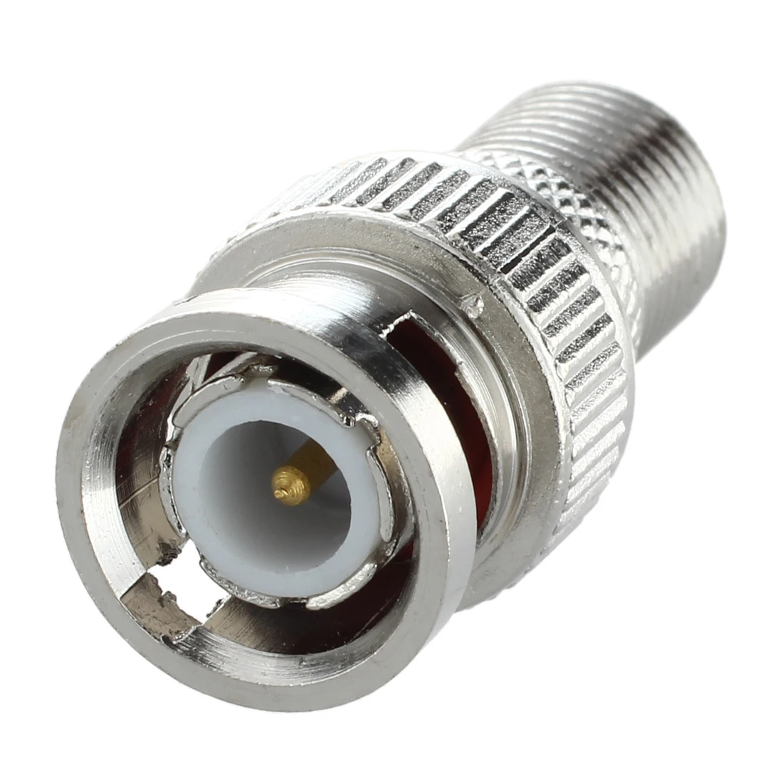 10 peças plugue macho bnc para adaptador fêmea f conector coaxial acoplador câmera cctv