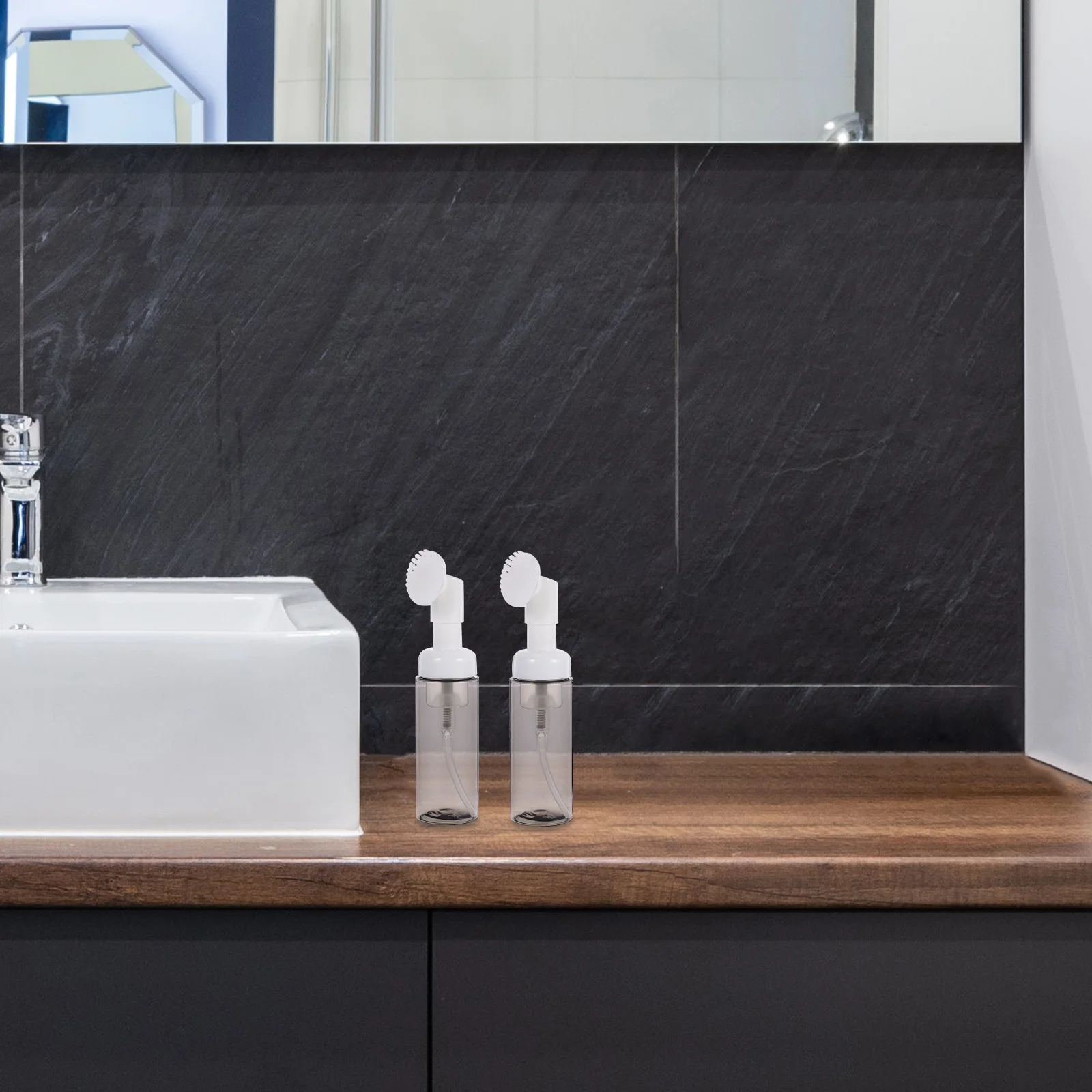 4 Stück Schaumpumpenflaschen, transparent, nachfüllbar, leer, Seifenspender, Reisegröße, leicht zu reinigender Behälter, Schaumpumpenflasche