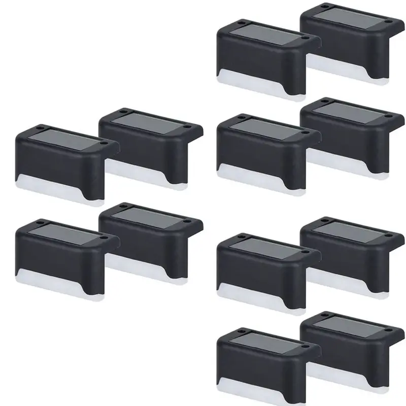 

Светодиодные солнечные светильники A98E-12PCS для ступеней, дорожек, уличного освещения, сада, водонепроницаемые, для балкона, декоративное освещение для патио и лестниц