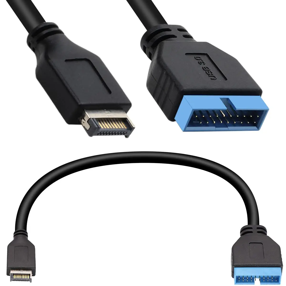 USB 3.1 Type-E Male to IDC20P Male Adapter Cable 20Pin Extension Cable for Computer Motherboard 20cm