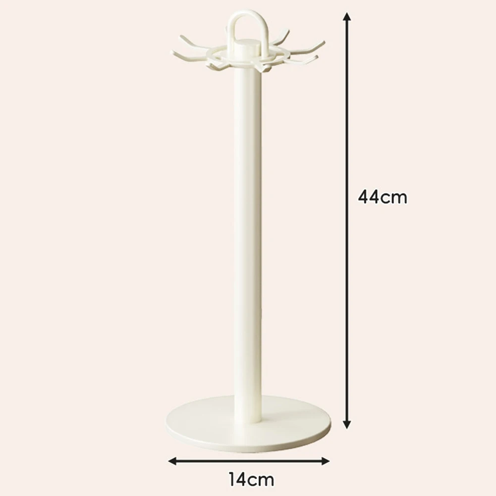 360 Degree Rotating Kitchen Utensil Rack with 8 Hooks for Spatulas Tongs Ladles Whisks and Other Cooking Tools