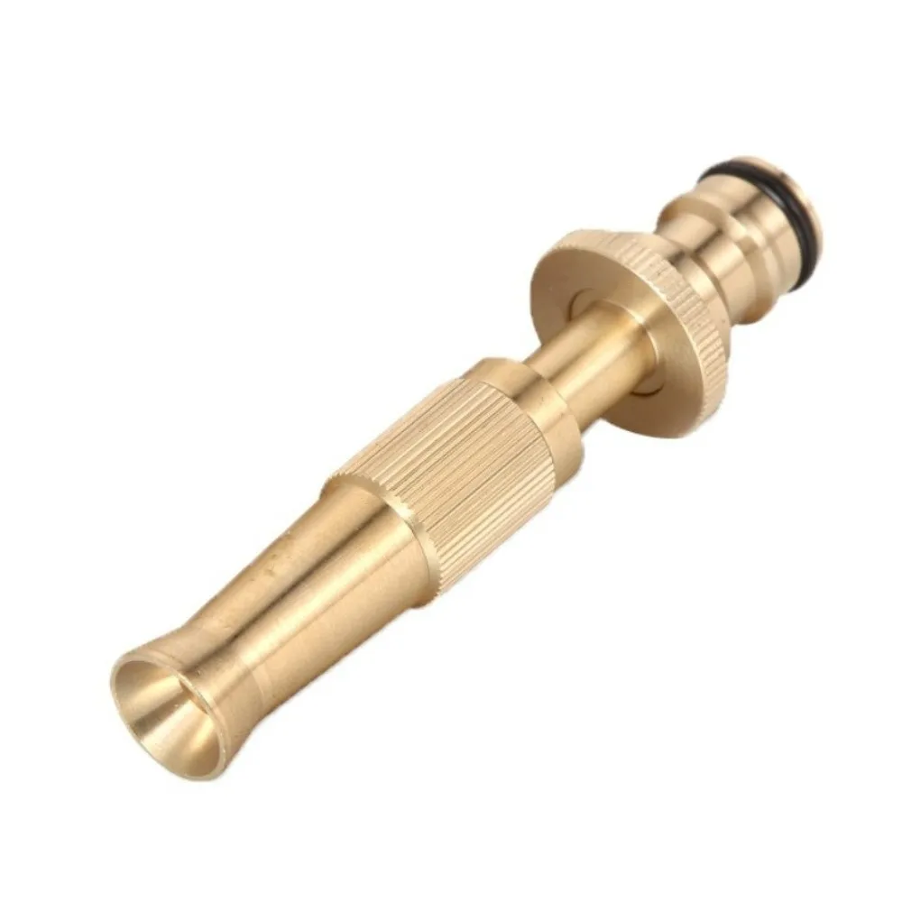 Brass Material Spray Nozzle Direct Spray Alloy Construction High Pressure Water Gun Quick Connector Adjustable Flow