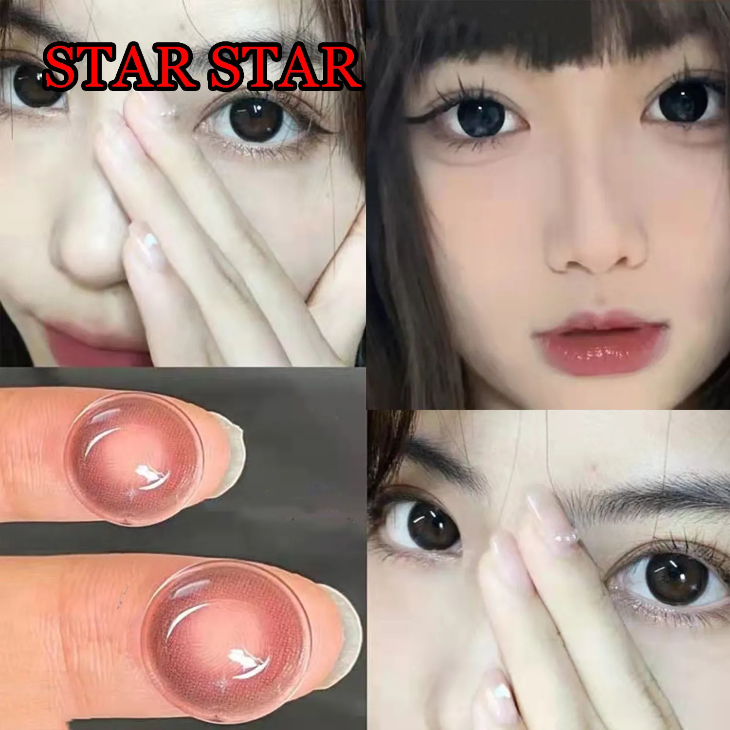 14.00mm Color Soft Contacts Lenses for Eyes Anime Accessories линзы для глаз цветные Star Star Black