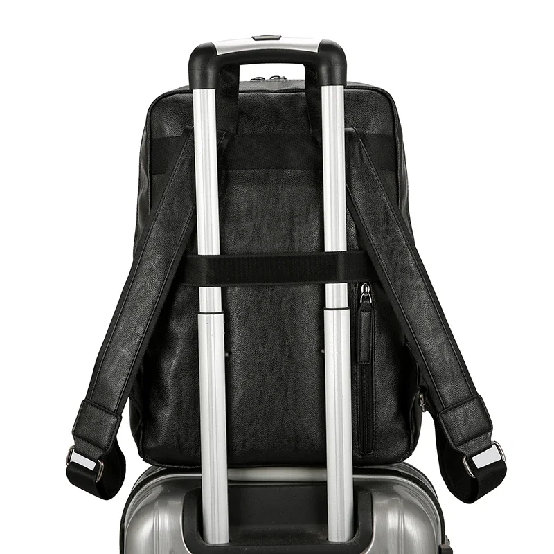 2025 Sheepskin Business Shoulder Bag Male Travel Backpack Laptop School Bag High Quality Men's Daypacks For Teenager Boys