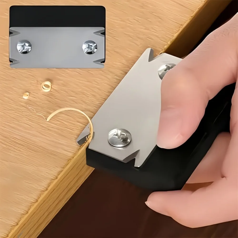 Portable Manual Wood Chamfer Plane Edge Banding Trimmer Metal Woodworking Specialized Veneer Right Angle Trimmer Burr Scraper