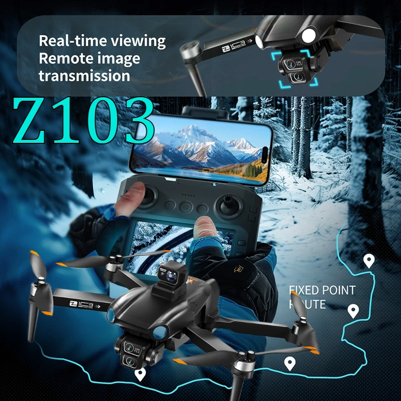

Z103 ultra drone professional 8k 4 axis lens dual camera hd 5g gps wifi fpv eis rc drone laser avoid obstacles quadcopter toyS