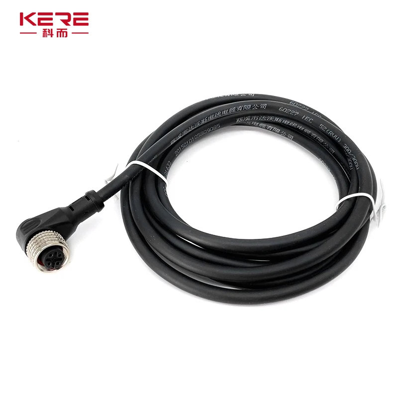 M12-4/5/8/12Pin Sensor Connector Cable Proximity Switch Plug NPN PNP Elbow 4Holes 5Holes 4Pins 5Pins Aviation Plug with 2m Wire