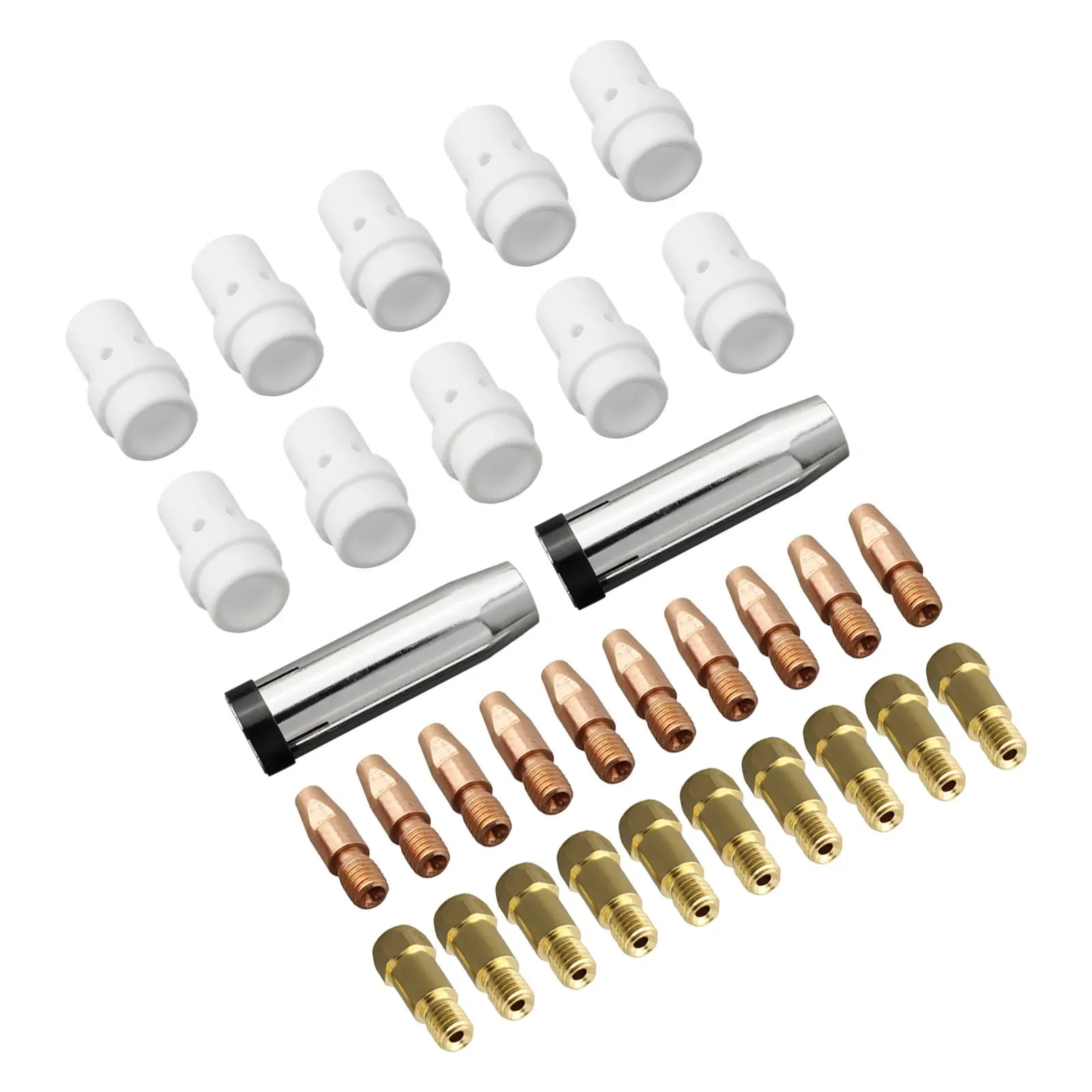 

Welding Tool Gas Nozzle Tip 32 Pcs Copper Gas Diffuser Practical Welding Torch Parts Nozzle Cups Nozzle Holder