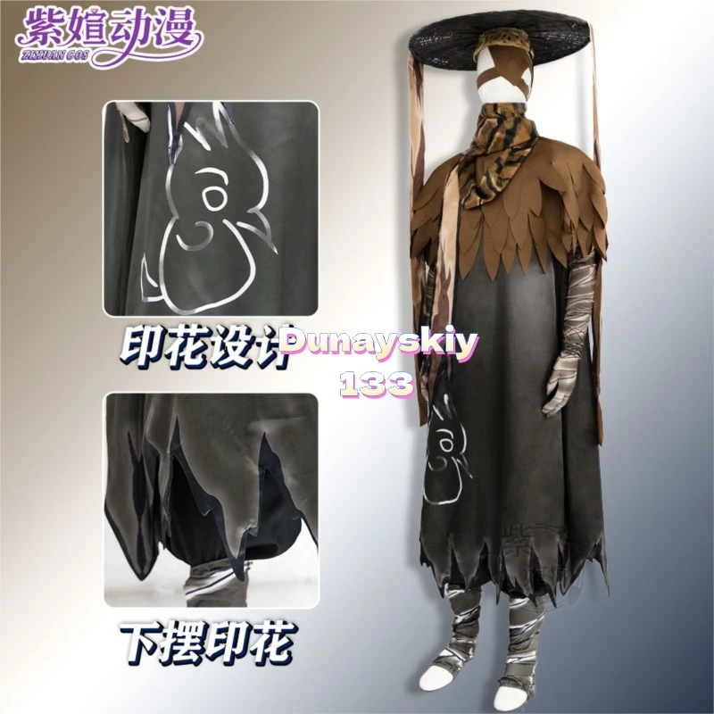 Limbus Company Xiancai bête noire coq Cosplay perruque Costume Anime jeu personnage Halloween fête carnaval tenue