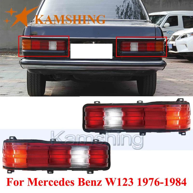 CAPQX 1pair Rear Bumper Taillight For Mercedes Benz W123 1976-1984 Taillamp Tail Lamp Backup Light Rear Brake Light Stop Lamp