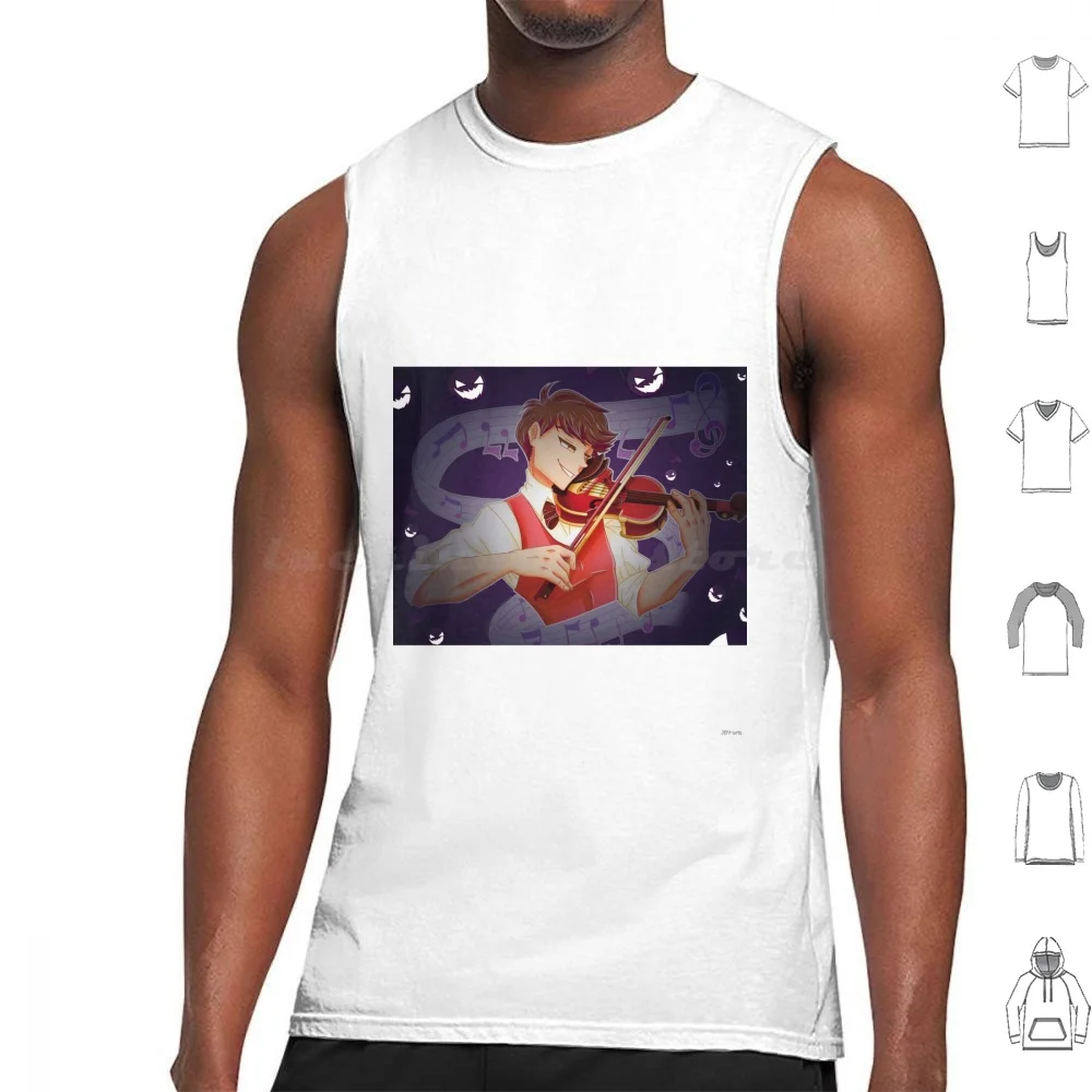 Human Alastor Tank Tops Print Cotton Alastor Radio Demon Hazbin Alastor Demon Charlie Hazbin Alastor Helluva