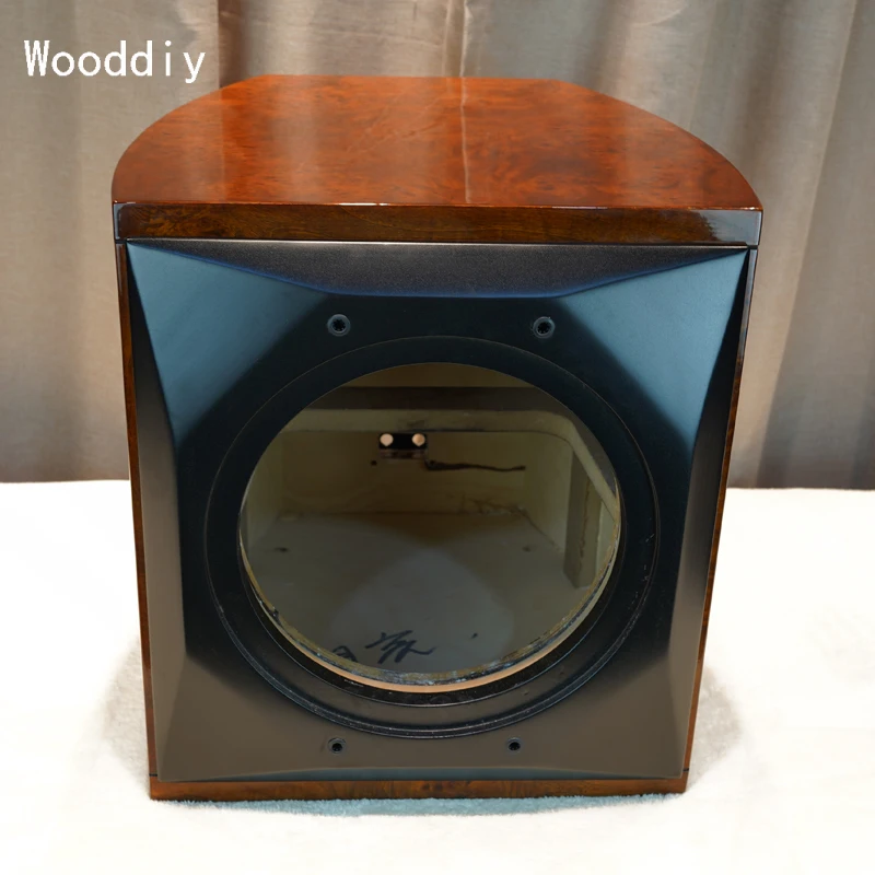 Wooddiy 10 Inch One Piece Subwoofer Bass Empty Speaker Box Birch Plywood Gloss Waist Drum Cabinet Floor Bevel Enclosure