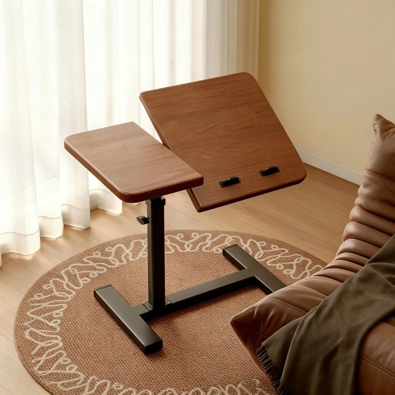 Small Adjustable Side Tables Folding Vintage Lift Up End Table Bedroom Nightstands Minimalist Mesa Plegable Home Furniture